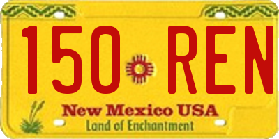 NM license plate 150REN