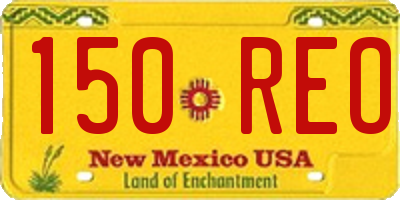 NM license plate 150REO