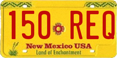 NM license plate 150REQ