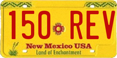 NM license plate 150REV