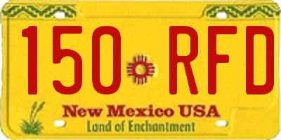 NM license plate 150RFD
