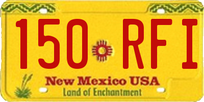 NM license plate 150RFI