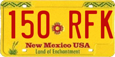 NM license plate 150RFK