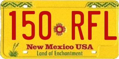 NM license plate 150RFL