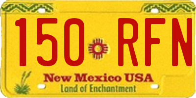 NM license plate 150RFN