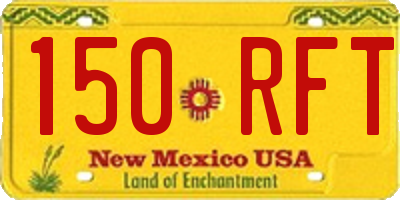 NM license plate 150RFT