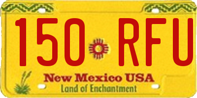 NM license plate 150RFU