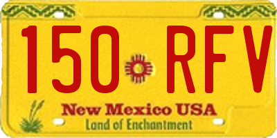 NM license plate 150RFV