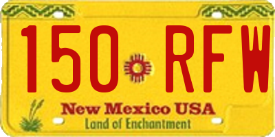 NM license plate 150RFW