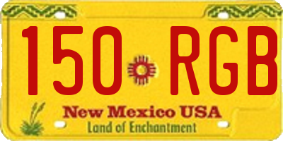 NM license plate 150RGB