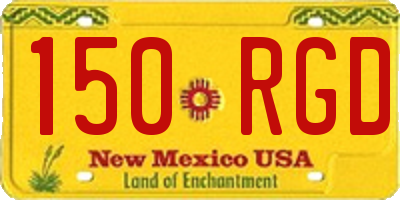 NM license plate 150RGD