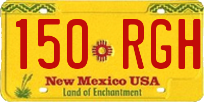 NM license plate 150RGH