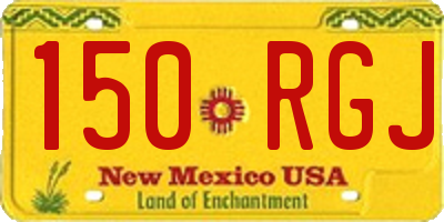 NM license plate 150RGJ