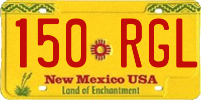 NM license plate 150RGL