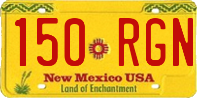 NM license plate 150RGN