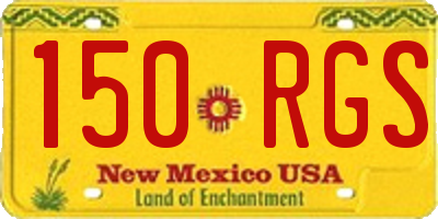 NM license plate 150RGS
