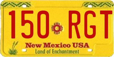 NM license plate 150RGT