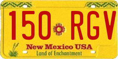 NM license plate 150RGV
