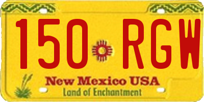 NM license plate 150RGW