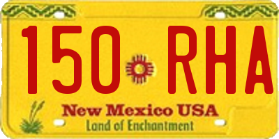 NM license plate 150RHA