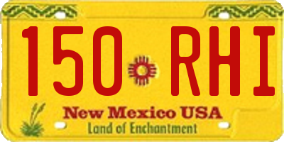 NM license plate 150RHI