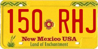 NM license plate 150RHJ