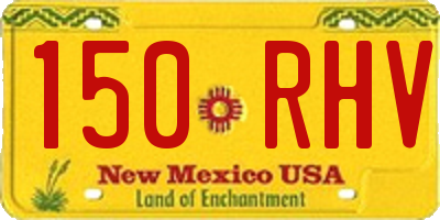 NM license plate 150RHV