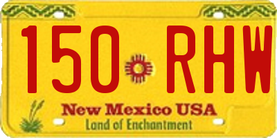 NM license plate 150RHW