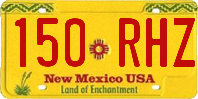 NM license plate 150RHZ