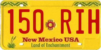 NM license plate 150RIH