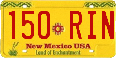 NM license plate 150RIN