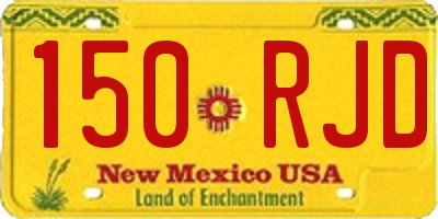 NM license plate 150RJD