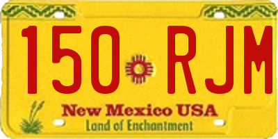 NM license plate 150RJM