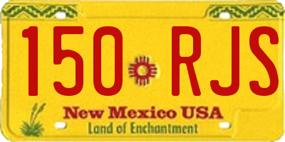 NM license plate 150RJS