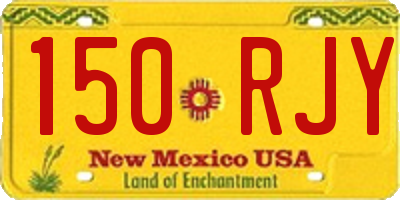 NM license plate 150RJY
