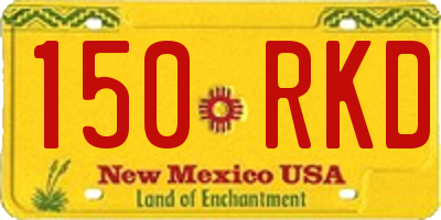 NM license plate 150RKD