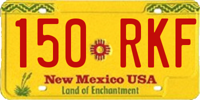 NM license plate 150RKF