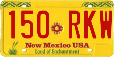 NM license plate 150RKW