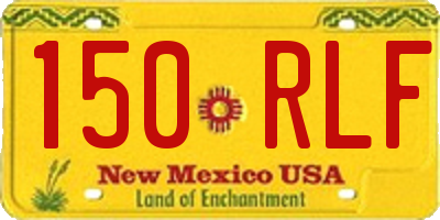 NM license plate 150RLF