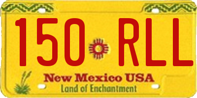 NM license plate 150RLL