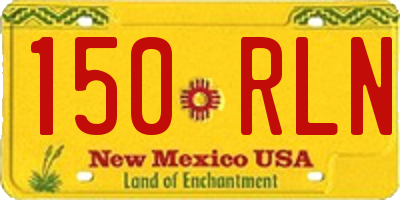 NM license plate 150RLN