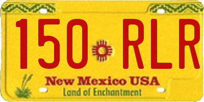 NM license plate 150RLR