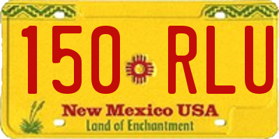NM license plate 150RLU