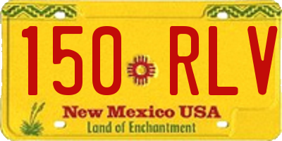 NM license plate 150RLV