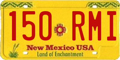 NM license plate 150RMI