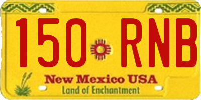 NM license plate 150RNB