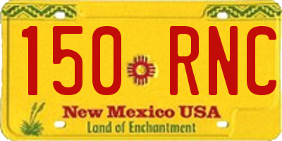 NM license plate 150RNC