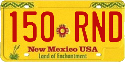 NM license plate 150RND