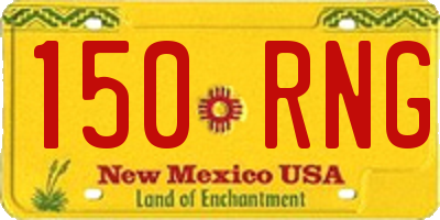 NM license plate 150RNG