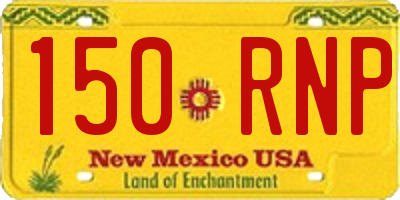 NM license plate 150RNP